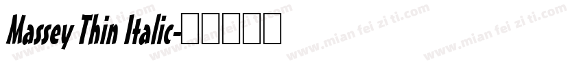 Massey Thin Italic字体转换